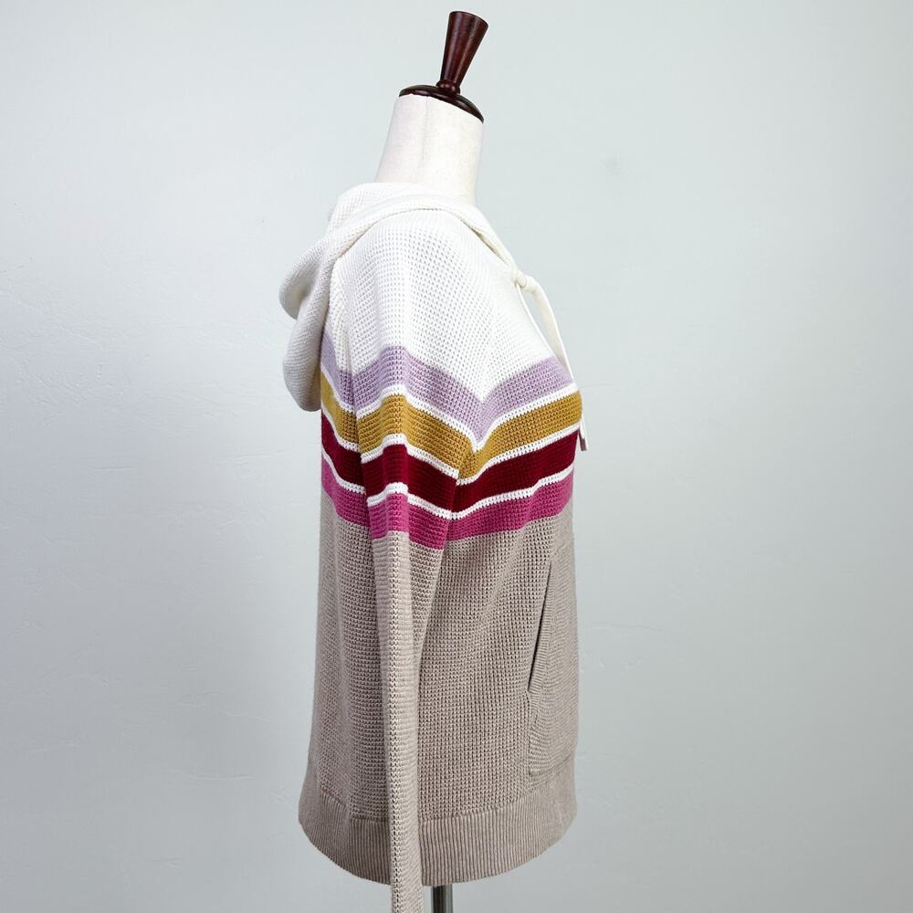 Faherty Throwback Cashmere Blend Striped Knit Hoo… - image 6
